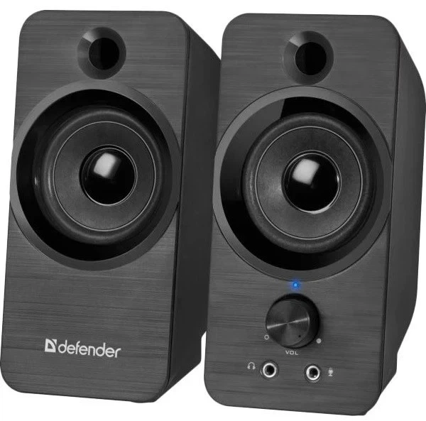 Колонки 2.0 Defender SPK-190, черный, 8 Вт, 3.5 мм, питание от USB, регулятор громкости, разъем для наушников и микрофона (65190) - Фото 1 Колонки 2.0 Defender SPK-190, черный, 8 Вт, 3.5 мм, питание от USB, регулятор громкости, разъем для наушников и микрофона (65190) - изображение 1