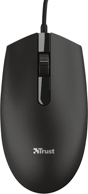 Мышь Trust Basi, черный, USB, оптическая, 1200 dpi, 3 кнопки, 1.6 м (24271) - Фото 1 Мышь Trust Basi, черный, USB, оптическая, 1200 dpi, 3 кнопки, 1.6 м (24271) - изображение 1