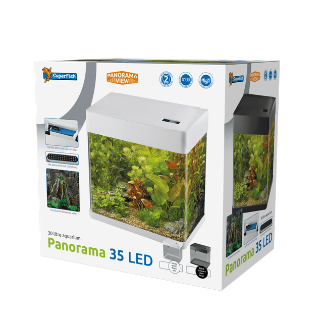 Акваріум скляний - Superfish Panorama 35 LED WHITE (A4052010) - Фото 3 Акваріум скляний - Superfish Panorama 35 LED WHITE (A4052010) - изображение 3