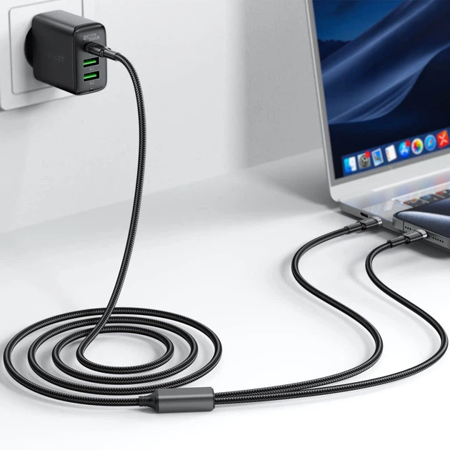 USB кабель AceFast C22-02, Type-C, 1.2 м., Черный - 673660 - Фото 5 USB кабель AceFast C22-02, Type-C, 1.2 м., Черный - 673660 - изображение 5