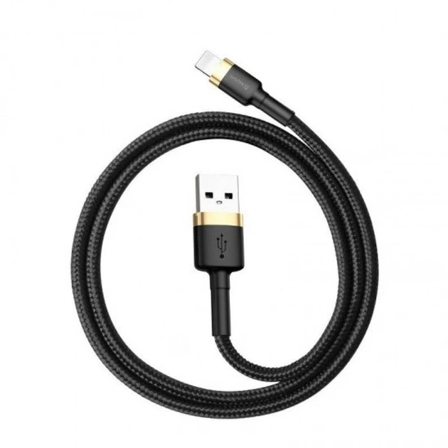 USB кабель Baseus CALKLF-BG1/CALKLF-B19 Cafule, Lightning, 1.0 м., Чорний - 445530 - зображення 2