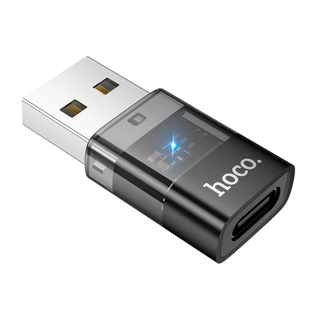 Адаптер Hoco UA36C, Type-C, USB, Чорний - 596124 - Фото 1 Адаптер Hoco UA36C, Type-C, USB, Чорний - 596124 - зображення 1