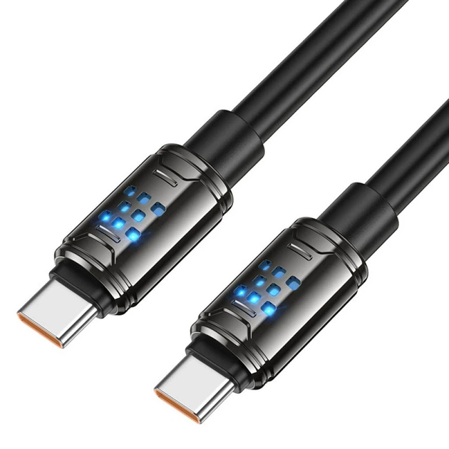 USB кабель Hoco U143 Joy, Type-C, 1.2 м., Черный - 669620 - изображение 3