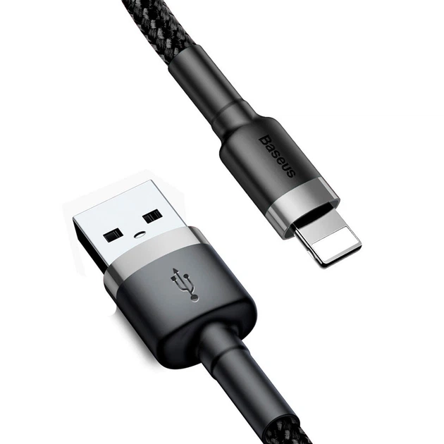 USB кабель Baseus CALKLF-BG1 Cafule Apple iPhone SE 2022 / iPhone 14 Pro Max / iPhone 14 Plus / iPhone 14 Pro / iPhone 14 / iPhone 13 Pro / iPhone 13 Mini / iPhone 13 / iPhone 13 Pro Max / iPhone 12 Mini / iPhone 12 Pro Max, Lightning, 1.0 м., - 299461 - Фото 2 USB кабель Baseus CALKLF-BG1 Cafule Apple iPhone SE 2022 / iPhone 14 Pro Max / iPhone 14 Plus / iPhone 14 Pro / iPhone 14 / iPhone 13 Pro / iPhone 13 Mini / iPhone 13 / iPhone 13 Pro Max / iPhone 12 Mini / iPhone 12 Pro Max, Lightning, 1.0 м., - 299461 - зображення 2