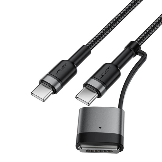 USB кабель AceFast C22-05, Type-C, MagSafe 3, 1.2 м., Черный - 673663 - Фото 2 USB кабель AceFast C22-05, Type-C, MagSafe 3, 1.2 м., Черный - 673663 - изображение 2