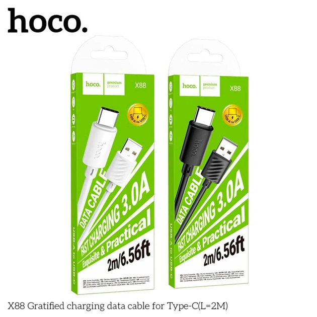 USB кабель Hoco X88, Type-C, 2.0 м., Белый - 624092 - Фото 4 USB кабель Hoco X88, Type-C, 2.0 м., Белый - 624092 - изображение 4
