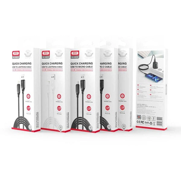 USB кабель XO NB235, MicroUSB, 1.0 м., Білий - 361144 - Фото 2 USB кабель XO NB235, MicroUSB, 1.0 м., Білий - 361144 - зображення 2