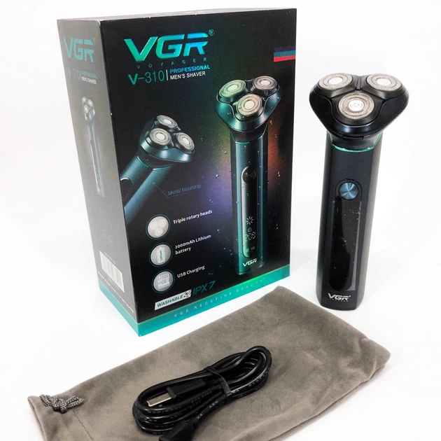 Электробритва портативная бритва VGR V-310 шейвер для бритья бороды и усов с аккумулятором - изображение 2