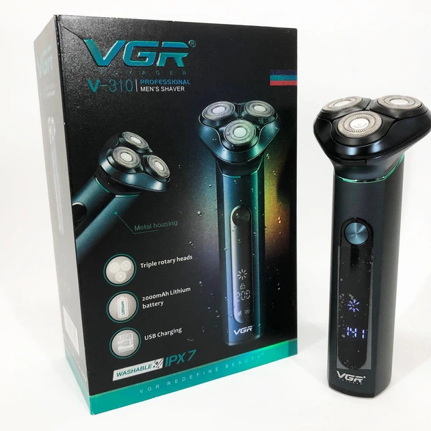 Электробритва портативная бритва VGR V-310 шейвер для бритья бороды и усов с аккумулятором - изображение 5