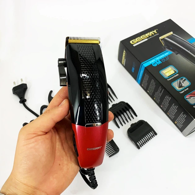 Машинка для стрижки волосся професійна Gemei GM-807, Стильна машинка для стрижки та гоління - зображення 4