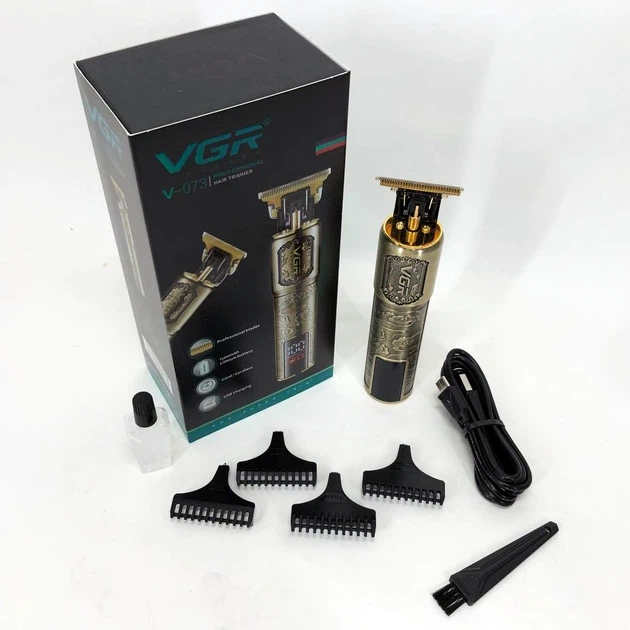 Машинка для стрижки волос VGR V-073 аккумуляторный беспроводной триммер для бороды и усов - изображение 13
