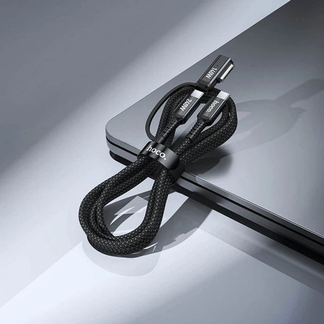 USB кабель Hoco U142, Type-C, MagSafe 3, 1.8 м., Черный - 605891 - изображение 8
