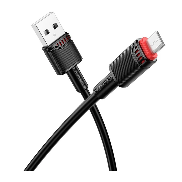 USB кабель Borofone BX110, MicroUSB, 1.0 м., Чорний - 590392 - зображення 2