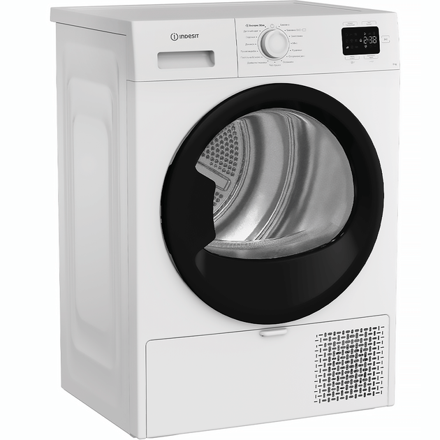 Сушильная машина Indesit CYSD82DWBUA тепловой насос, 8кг, A+, 54,5см, дисплей, белый - изображение 2