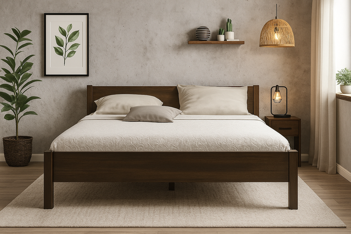 Кровать двухспальная с ламелями 160х200 см Fantaziya Mebel Service Венге темный 213х173х66 см - изображение 3