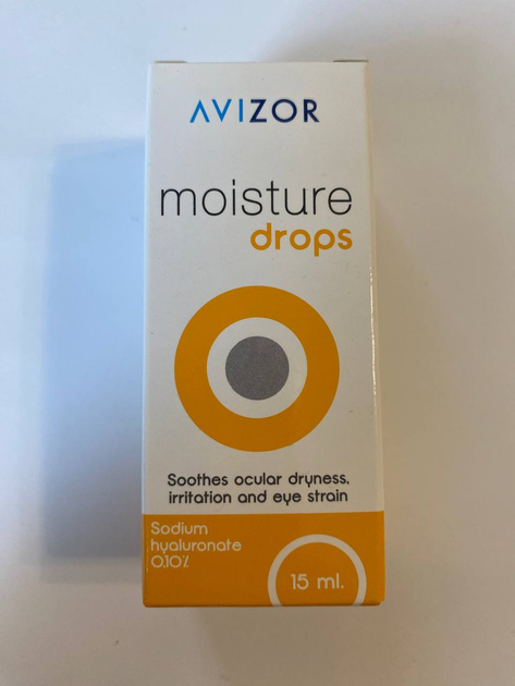 Зволожуючі краплі для очей Moisture drops 15 мл Avizor - Фото 1 Зволожуючі краплі для очей Moisture drops 15 мл Avizor - зображення 1