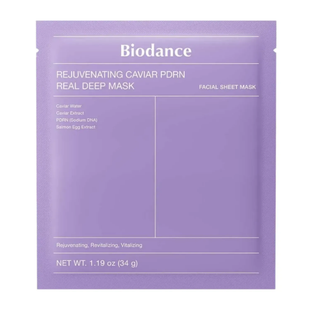Маска гидрогелевая с экстрактом икры и полинуклеатидами Biodance Rejuvinating Caviar PDRN Real Deep - Фото 1 Маска гидрогелевая с экстрактом икры и полинуклеатидами Biodance Rejuvinating Caviar PDRN Real Deep - изображение 1