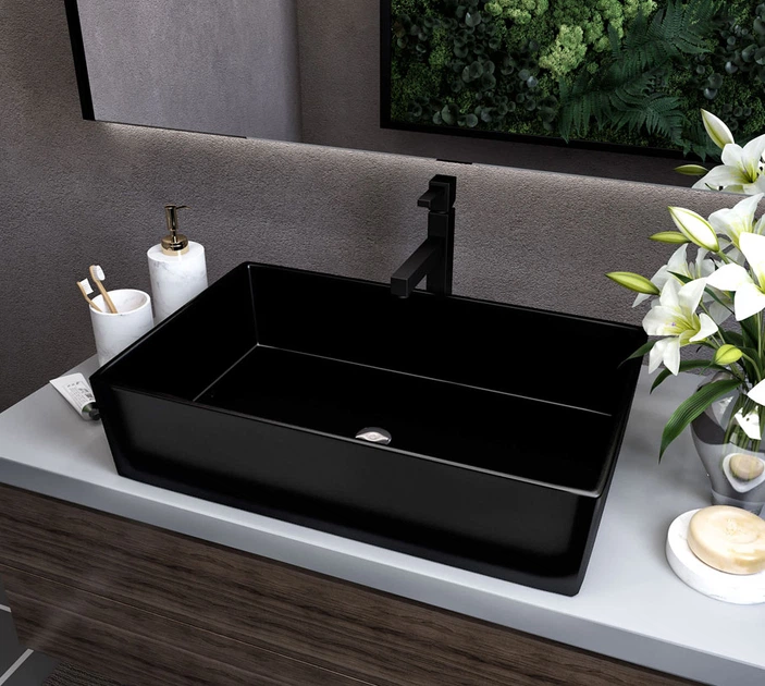 Чёрная Раковина, Умывальник, накладной Luxor Avalon Black - изображение 3