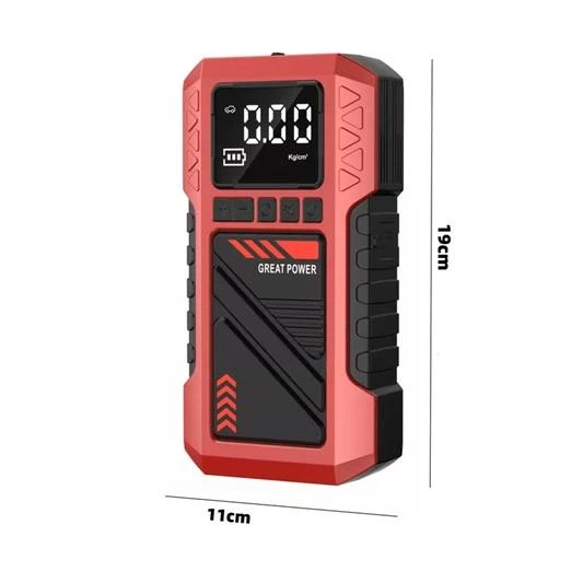 Пуско-зарядное устройство Бустер с компрессором 9-в-1 RedlineTech RT-298-AirForce 22800 mAh, 1800A, компрессор 150 PSI, LED-фонарь, Powerbank RED - изображение 7