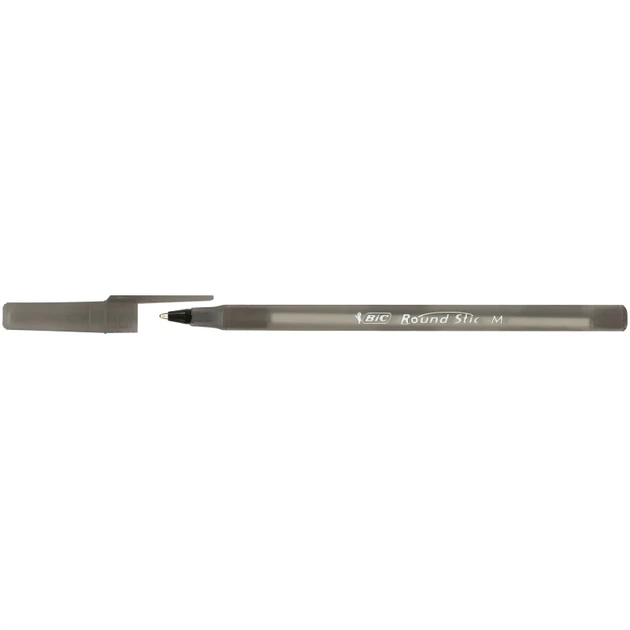 Ручка кулькова 0,32мм Round Stic чорна BIC - Фото 1 Ручка кулькова 0,32мм Round Stic чорна BIC - изображение 1