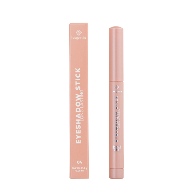 Тіні-олівець для повік перламутрові Bogenia Long Lasting Eyeshadow Stick BG912, 004 Персиковые - изображение 2