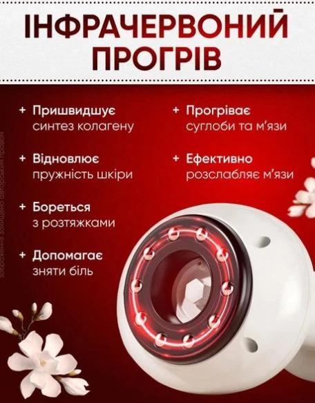 Портативный антицеллюлитный вакуумный массажер с инфракрасным нагревом 9 режимов - изображение 7