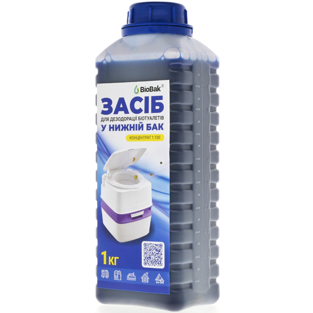 Рідина для біотуалету BioBak для нижнього бака 1 кг - зображення 2