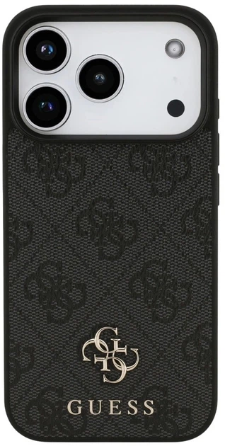 Etui plecki Guess 4G Small Classic Logo MagSafe do Apple iPhone 17 Pro Max Black (3666339490591) - obraz 3