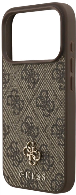 Etui plecki Guess 4G Small Classic Logo MagSafe do Apple iPhone 17 Pro Brown (3666339490621) - obraz 5