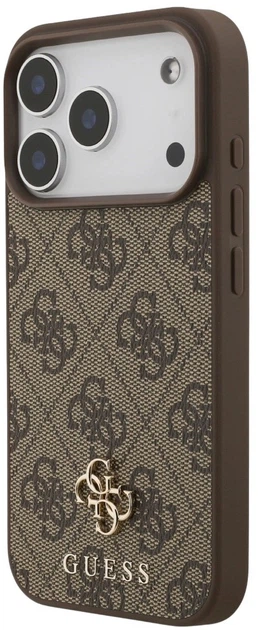 Etui plecki Guess 4G Small Classic Logo MagSafe do Apple iPhone 17 Pro Max Brown (3666339490638) - obraz 2