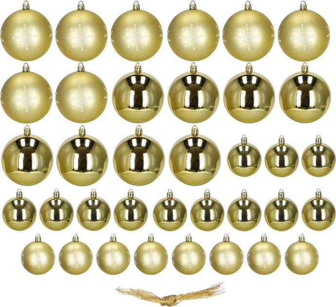 Набір ялинкових кульок Springos CA0974 6.5/8 см 36 шт (5908455301404) - зображення 2