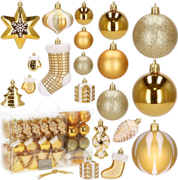 Набір ялинкових кульок Springos CA0157 4-10 см 77 шт (5907719411101) - зображення 2