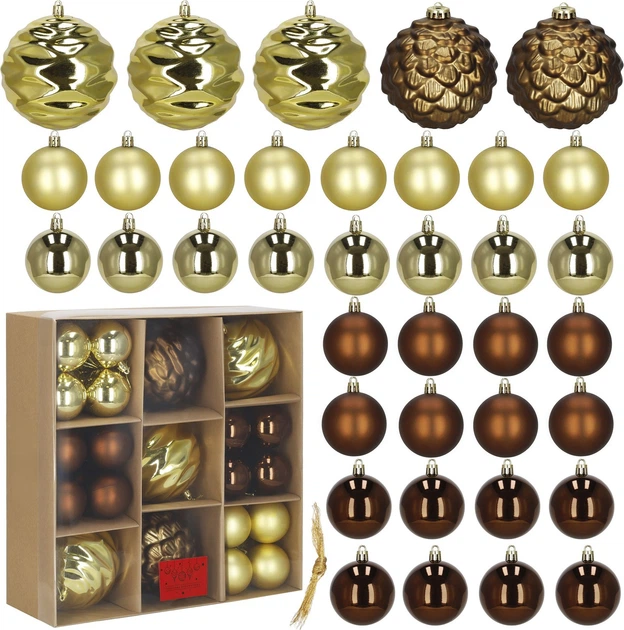 Набір ялинкових кульок Springos CA0961 6/12 см 37 шт (5908455301275) - зображення 2