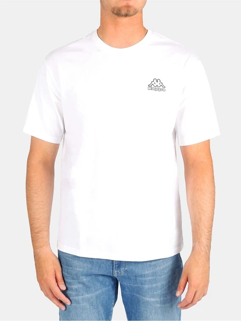 Футболка Kappa Cotton Crew Neck Біла — розмір М - зображення 3