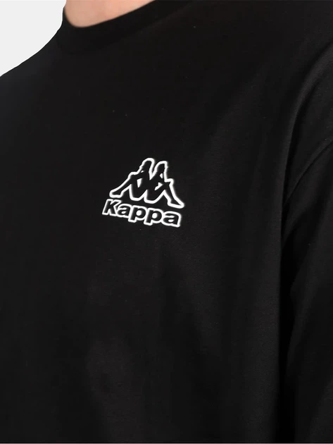 Футболка Kappa Cotton Crew Neck Чорна — розмір М - зображення 3