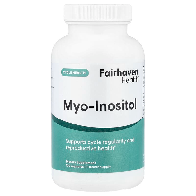 Мио-инозитол Fairhaven Health "Myo-Inositol for Women and Men" для гормонального баланса и репродуктивного здоровья женщин и мужчин, 2000 мг порция / 500 мг в 1 капсуле (120 капсул) - Фото 1 Мио-инозитол Fairhaven Health "Myo-Inositol for Women and Men" для гормонального баланса и репродуктивного здоровья женщин и мужчин, 2000 мг порция / 500 мг в 1 капсуле (120 капсул) - изображение 1