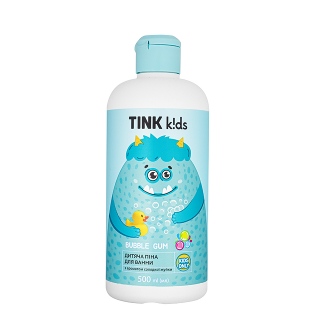 Піна для ванни дитяча від 3 років Tink Kids Bubble Gum 500 мл - Фото 1 Піна для ванни дитяча від 3 років Tink Kids Bubble Gum 500 мл - зображення 1