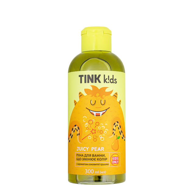 Дитяча піна для ванни, що змінює колір Tink kids Juicy Pear від 3+ років 300 мл - Фото 1 Дитяча піна для ванни, що змінює колір Tink kids Juicy Pear від 3+ років 300 мл - зображення 1