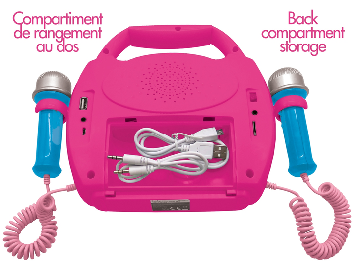 Портативна колонка Lexibook MP320DPZ Disney Princess Bluetooth зі світлом і двома мікрофонами (3380743093567) - зображення 3