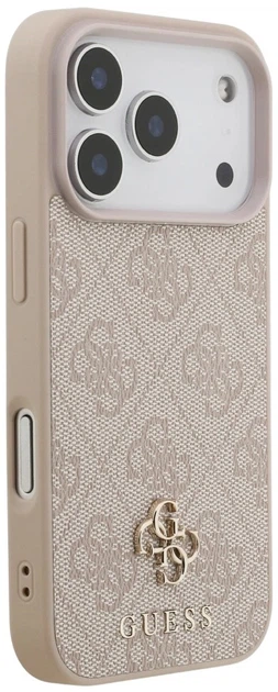 Etui plecki Guess 4G Small Classic Logo MagSafe do Apple iPhone 17 Pro Pink (3666339490669) - obraz 4