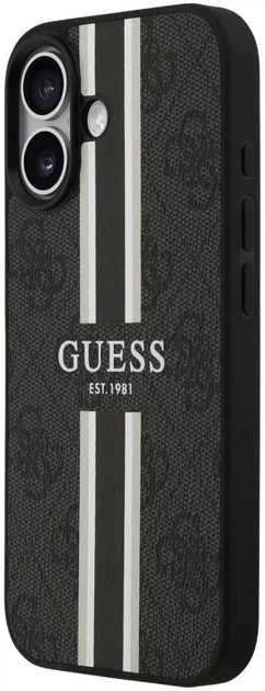 Панель Guess 4G Printed Stripes MagSafe для Apple iPhone 17 Black (3666339491369) - зображення 2