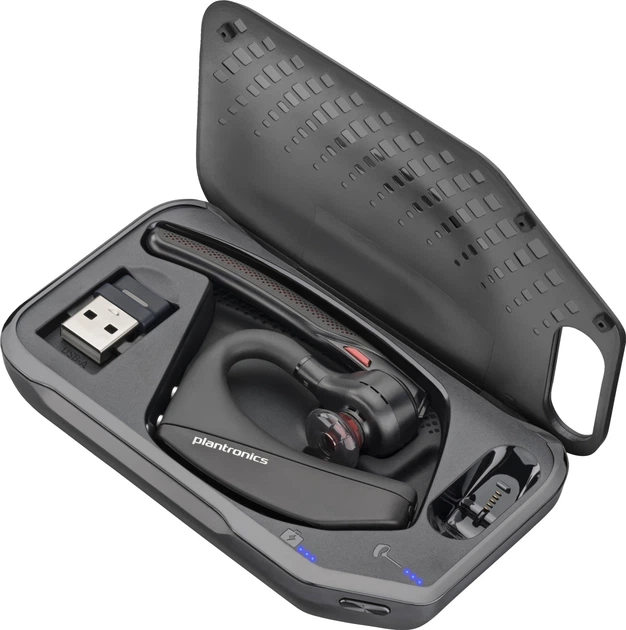 Bluetooth-гарнітура Poly Voyager 5200 UC + BT600 USB-A Black (7K2E1AA) - Фото 3 Bluetooth-гарнітура Poly Voyager 5200 UC + BT600 USB-A Black (7K2E1AA) - зображення 3