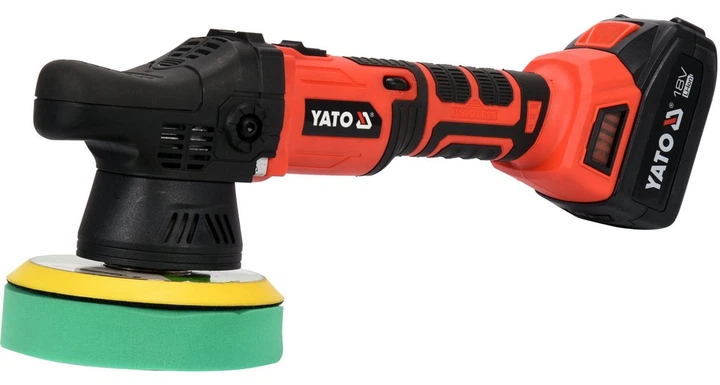 Polerka Yato YT-82920 mimośrodowa 18 V z silnikiem bezszczotkowym akumulator 3 ah (5906083064890) - obraz 2