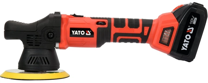 Polerka Yato YT-82920 mimośrodowa 18 V z silnikiem bezszczotkowym akumulator 3 ah (5906083064890) - obraz 3