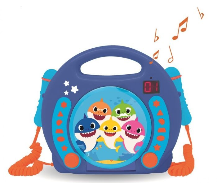 Портативна колонка Lexibook RCDK100BS Baby Shark CD з двома мікрофонами (3380743087979) - зображення 2