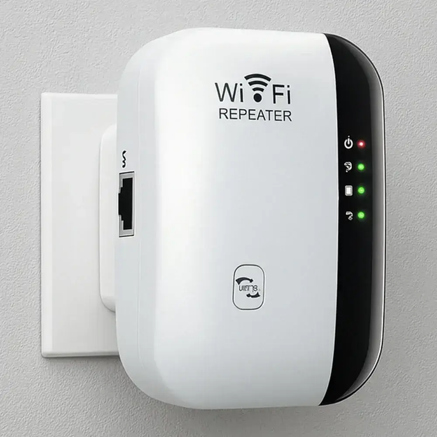 Підсилювач репітер WiFi сигналу від мережі до 300 Мбіт/с LV-WR03 Білий ( см11675 ) - зображення 2