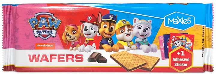 Вафлі Maxies із шоколадною начинкою Щенячий Патруль, 150 г - Фото 1 Вафлі Maxies із шоколадною начинкою Щенячий Патруль, 150 г - зображення 1