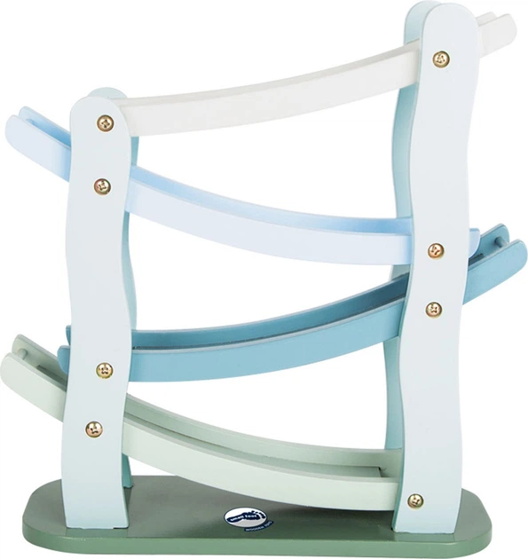 Гоночна траса для немовлят Small Foot дерев'яна з 4 автомобілями Синя 11651 (4020972116512) - зображення 2