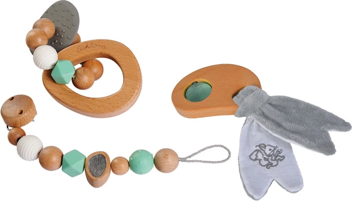 Zestaw zabawek dla niemowląt Eichhorn Baby Pure Gift drewniany 3 szt 100005735 (4003046006421) - obraz 2