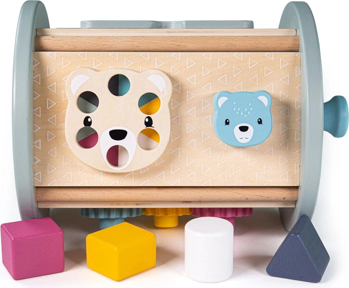 Іграшка для немовлят Bigjigs дерев'яна скриня з рухомими елементами та сортером 34047 (0691621820476) - зображення 7